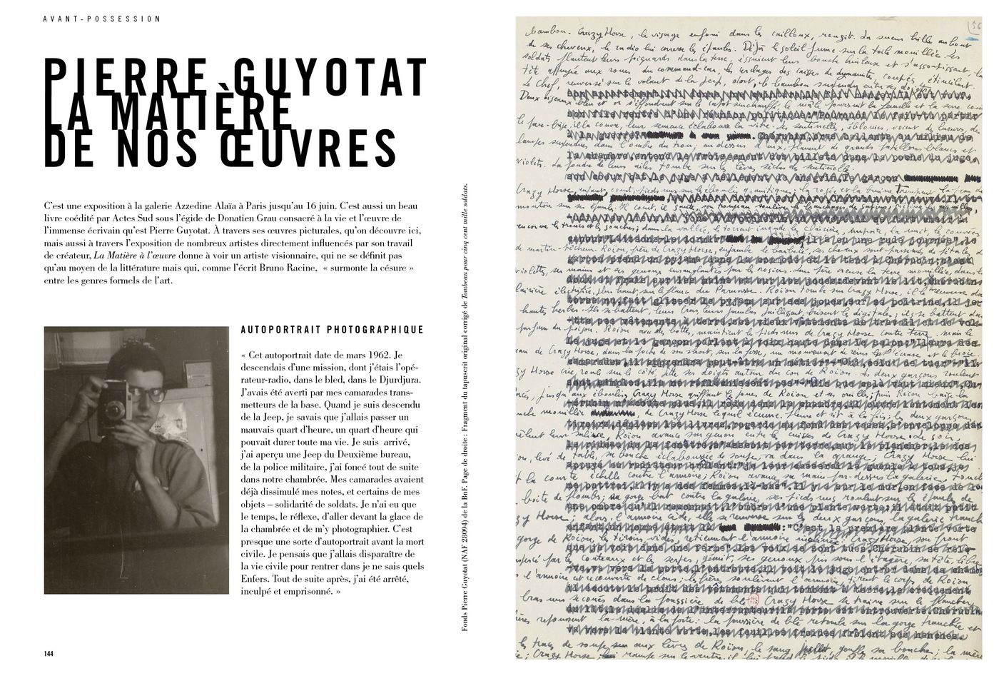 Possession Immédiate Volume 5 - Livre sur Pierre Guyotat, La Matière de nos œuvres