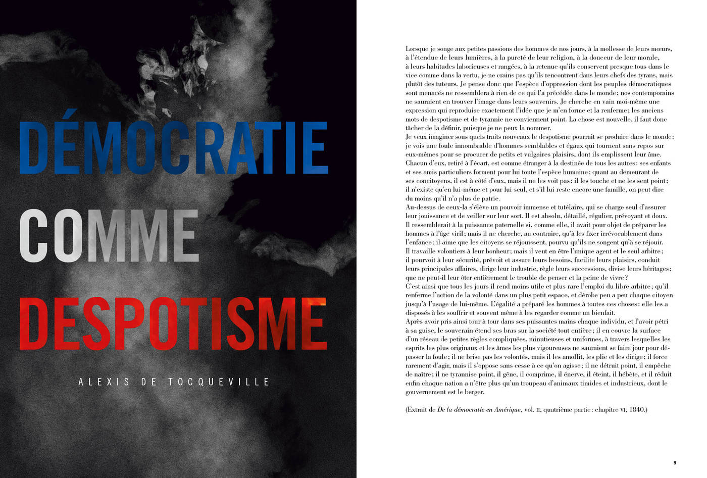 Texte d’Alexis de Tocqueville, Démocratie contre despotisme