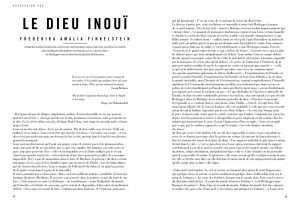Texte de Frederika Amalia Finkelstein, Le Dieu inouï