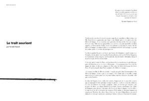 Le Trait souriant par Yannick Haenel (extrait)